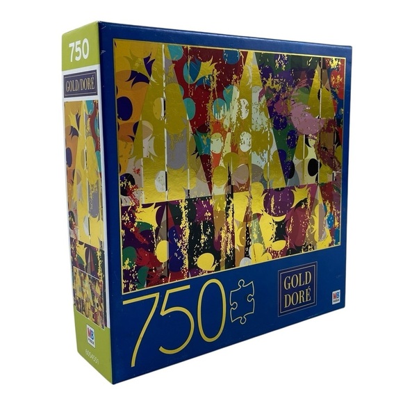 750 Piece Jigsaw Puzzle Art Gold Dore Abstract Triangles 2019 - New Never Opened - Picture 1 of 9